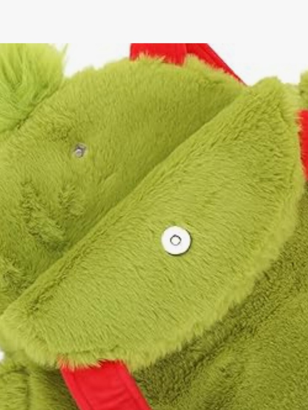 Grinch Bioworld 3D Plush Large Shoulder Bag with Red Strap - Picture 3 of 16